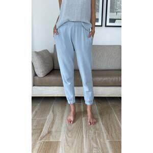 NWT Felicite‎ Sky Blue Terry Jogger Sweatpant 4 / Small Cotton Lounge Comfort